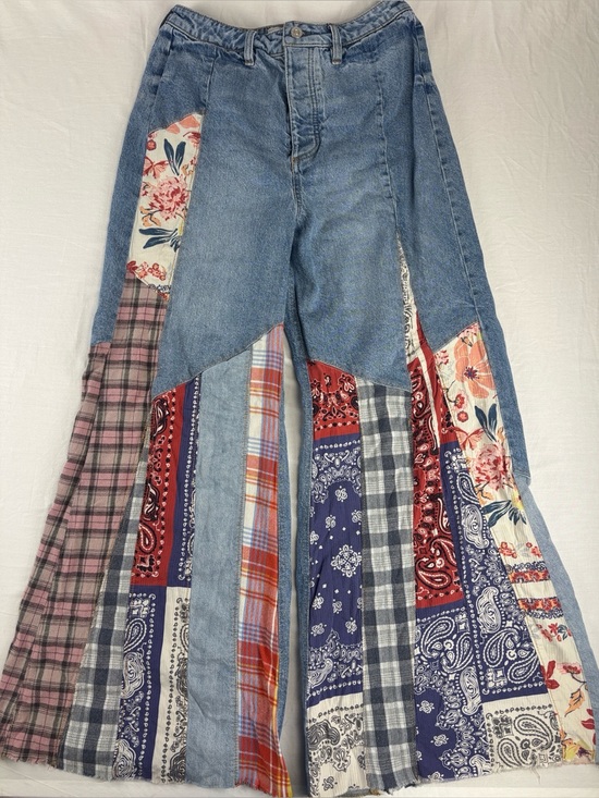We The Free Denim - We The Free Cortez Pieced Jeans Quilted Patchwork size 30